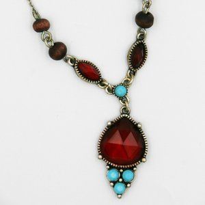 Red &Turquoise Jewel Necklace